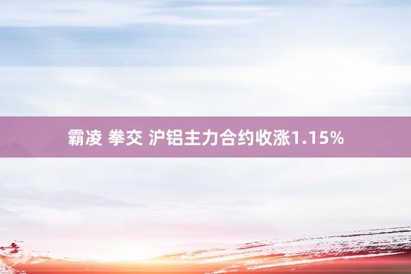 霸凌 拳交 沪铝主力合约收涨1.15%