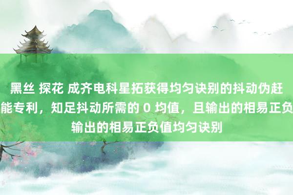 黑丝 探花 成齐电科星拓获得均匀诀别的抖动伪赶快数生成才能专利，知足抖动所需的 0 均值，且输出的相易正负值均匀诀别