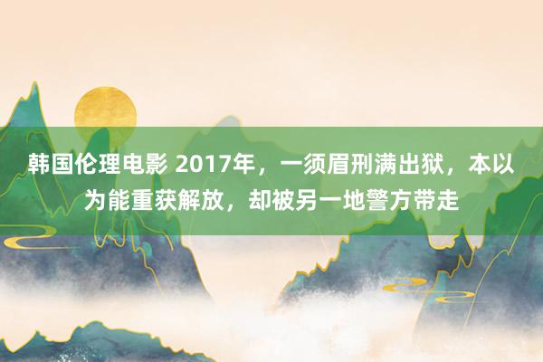 韩国伦理电影 2017年，一须眉刑满出狱，本以为能重获解放，却被另一地警方带走