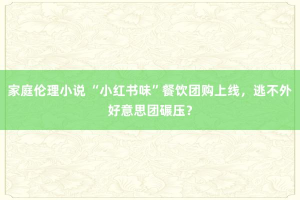 家庭伦理小说 “小红书味”餐饮团购上线，逃不外好意思团碾压？