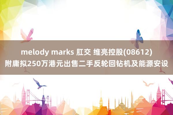 melody marks 肛交 维亮控股(08612)附庸拟250万港元出售二手反轮回钻机及能源安设