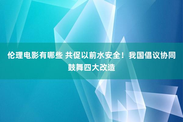 伦理电影有哪些 共促以前水安全！我国倡议协同鼓舞四大改造