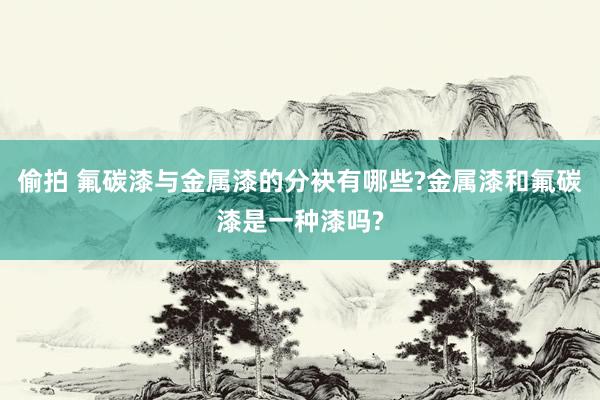 偷拍 氟碳漆与金属漆的分袂有哪些?金属漆和氟碳漆是一种漆吗?