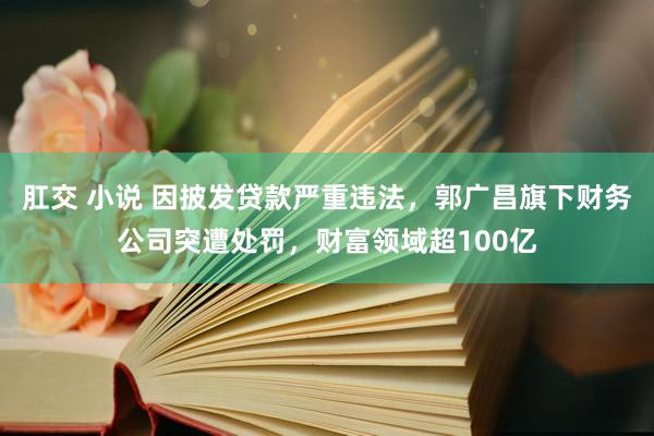 肛交 小说 因披发贷款严重违法，郭广昌旗下财务公司突遭处罚，财富领域超100亿