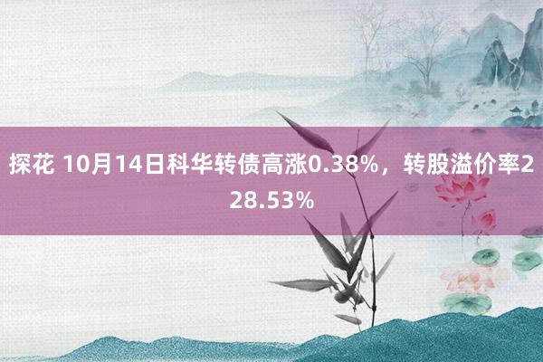 探花 10月14日科华转债高涨0.38%，转股溢价率228.53%