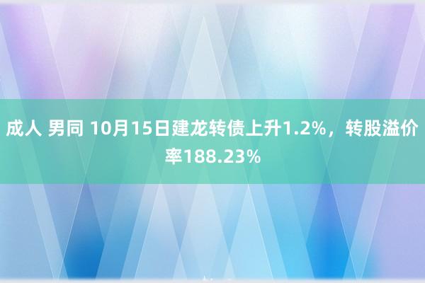 成人 男同 10月15日建龙转债上升1.2%，转股溢价率188.23%