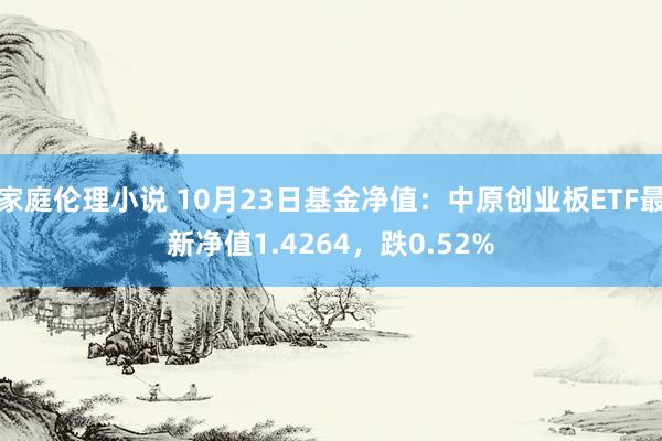 家庭伦理小说 10月23日基金净值：中原创业板ETF最新净值1.4264，跌0.52%