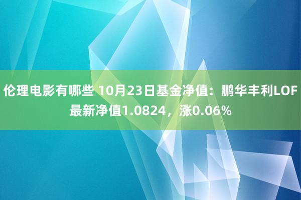 伦理电影有哪些 10月23日基金净值：鹏华丰利LOF最新净值1.0824，涨0.06%