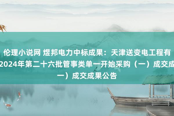 伦理小说网 煜邦电力中标成果：天津送变电工程有限公司2024年第二十六批管事类单一开始采购（一）成交成果公告