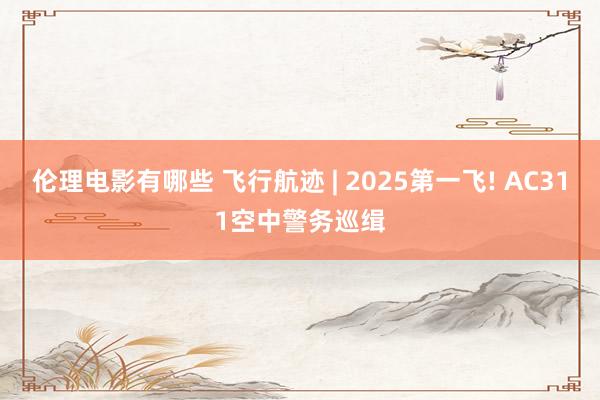 伦理电影有哪些 飞行航迹 | 2025第一飞! AC311空中警务巡缉