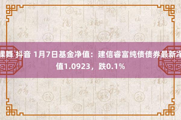 裸舞 抖音 1月7日基金净值：建信睿富纯债债券最新净值1.0923，跌0.1%