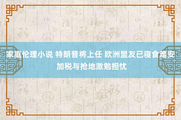 家庭伦理小说 特朗普将上任 欧洲盟友已寝食难安 加税与抢地激勉担忧